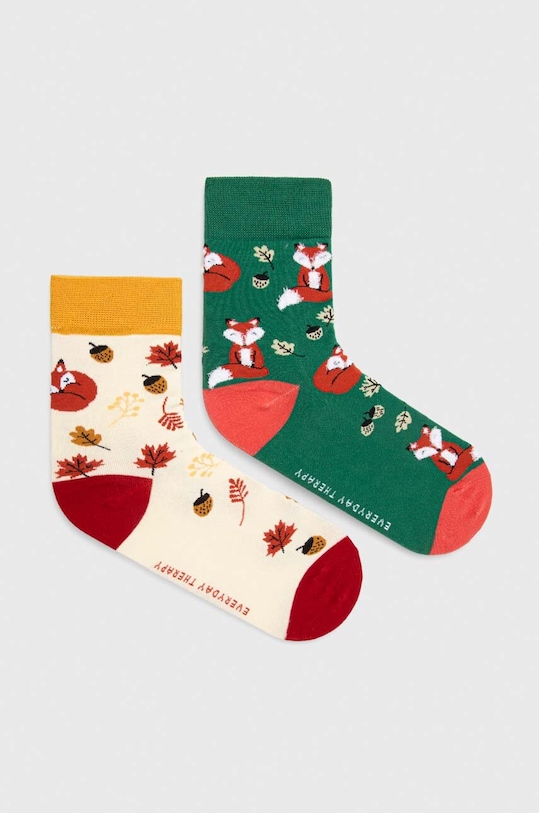 Skarpetki damskie z motywem jesiennym (2-pack) kolor multicolor skarpetki długie multicolor RW23.LGD502