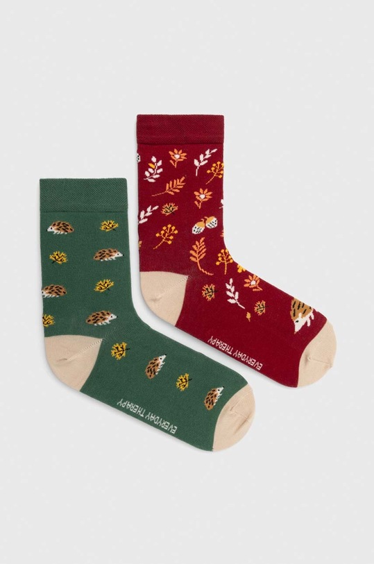 Ponožky dámské s ježky (2-pack) více barev dlouhé ponožky vícebarevná RW23.LGD506