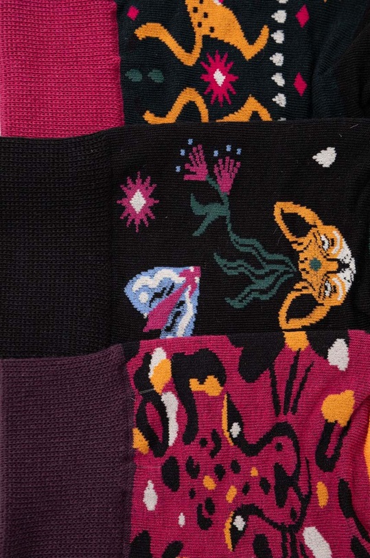 Odzież Skarpetki damskie bawełniane wzorzyste (3-pack) kolor multicolor RW23.LGD701 multicolor
