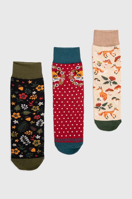 Ponožky dámske bavlnené so vzorom (3-pack) RW23.LGD702 viacfarebná RW23