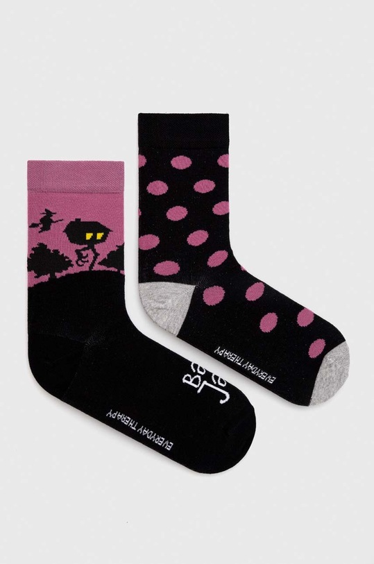 Skarpetki bawełniane damskie - Baba Jaga (2-pack) kolor multicolor skarpetki długie multicolor RW23.LGD803