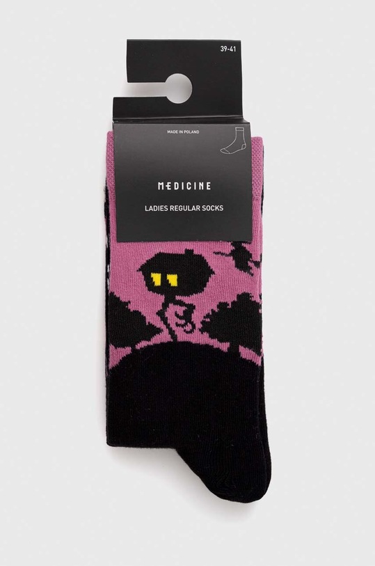 Odzież Skarpetki bawełniane damskie - Baba Jaga (2-pack) kolor multicolor RW23.LGD803 multicolor