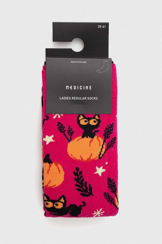 Odzież Skarpetki bawełniane damskie z motywem Halloween (2-pack) kolor multicolor RW23.LGD804 multicolor