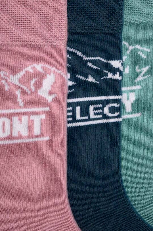 Skarpetki bawełniane damskie z motywem gór (3-pack) kolor multicolor RW23.LGD905 multicolor RW23