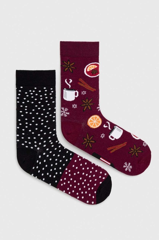 Skarpetki bawełniane damskie świąteczne (2-pack) kolor multicolor skarpetki długie multicolor RW23.LGD910