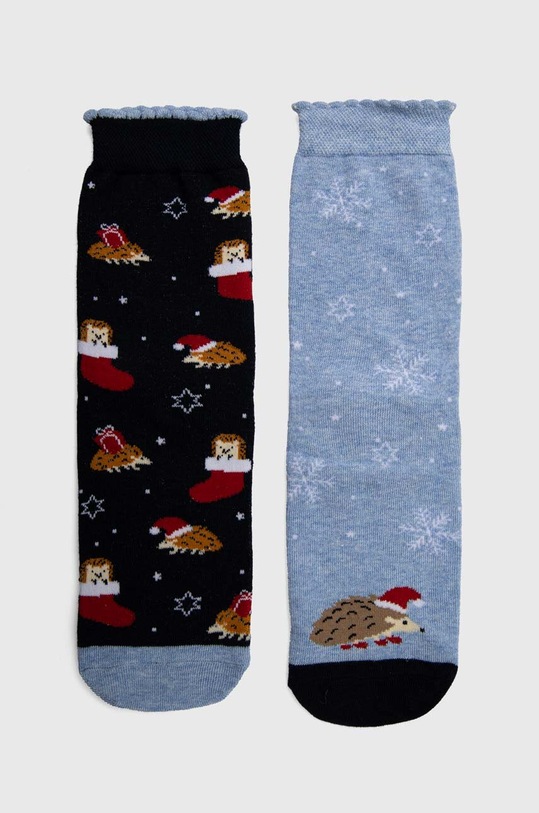 Skarpetki bawełniane damskie świąteczne (2-pack) kolor multicolor skarpetki długie multicolor RW23.LGDA06