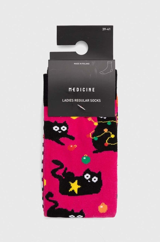 Odzież Skarpetki bawełniane damskie świąteczne (2-pack) kolor multicolor RW23.LGDA12 multicolor