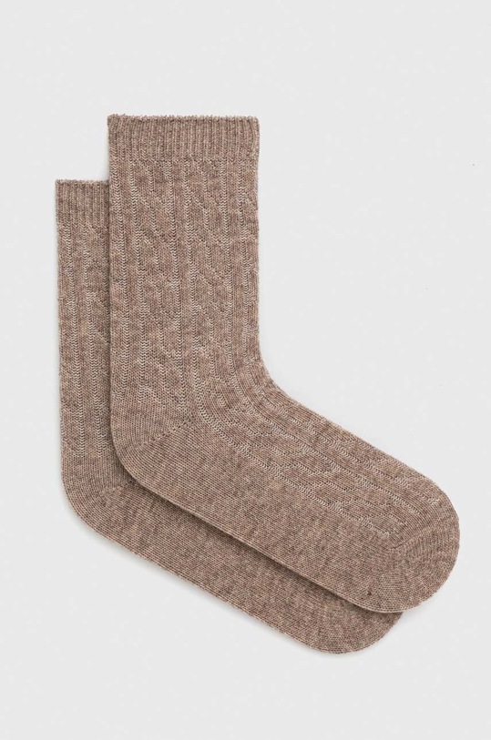 Medicine skarpetki z domieszką wełny skarpetki długie beżowy RW23.LGDA16