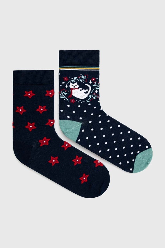 Skarpetki bawełniane damskie wzorzyste (2-pack) kolor multicolor skarpetki długie multicolor RW23.LGDB04