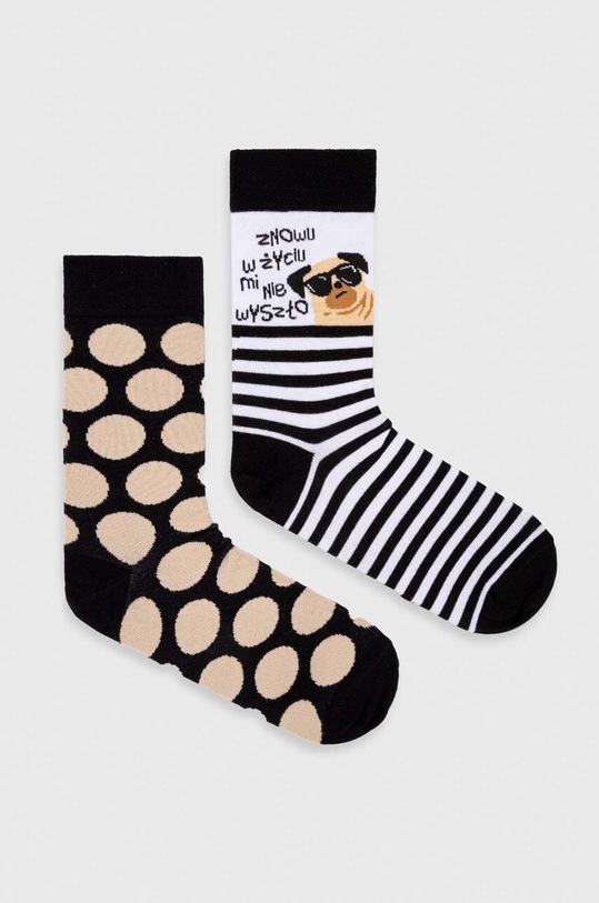 Skarpetki bawełniane męskie wzorzyste (2-pack) kolor multicolor skarpetki długie multicolor RW23.LGM102