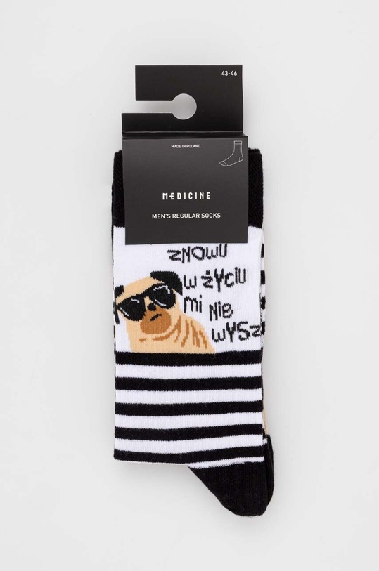 Odzież Skarpetki bawełniane męskie wzorzyste (2-pack) kolor multicolor RW23.LGM102 multicolor