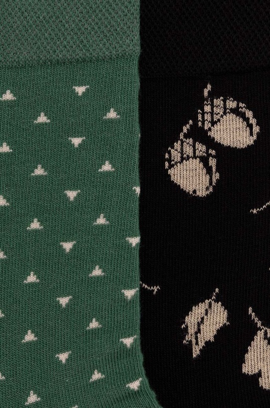 Odzież Skarpetki bawełniane męskie z motywem leśnym (2-pack) kolor multicolor RW23.LGM402 multicolor