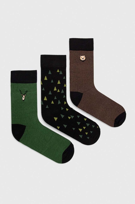Ponožky pánske so zvieracím motívom (3-pack) viac farieb dlhé ponožky viacfarebná RW23.LGM605