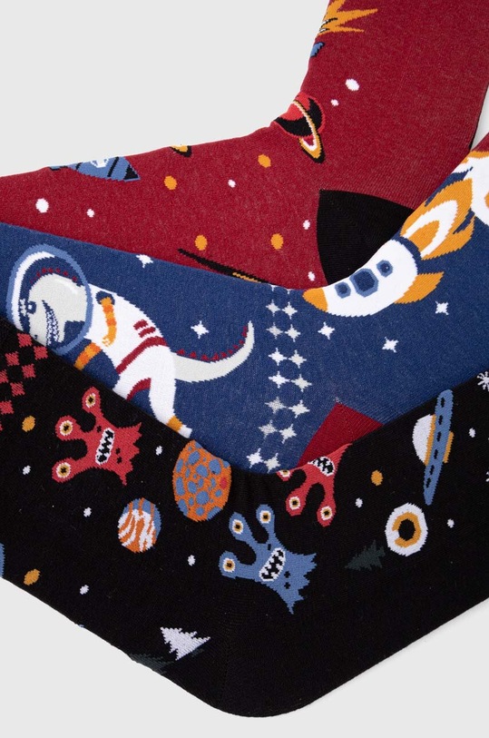 Oblečenie Bavlnené ponožky pánske so vzorom: vesmír (3-pack) viac farieb RW23.LGM705 viacfarebná