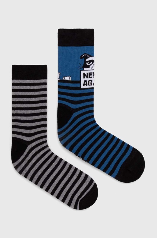 Bavlnené ponožky pánske so vzorom (2-pack) dlhé ponožky viacfarebná RW23.LGM800