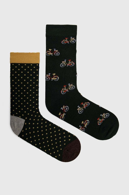 Skarpetki bawełniane męskie w rowery (2-pack) kolor multicolor skarpetki długie multicolor RW23.LGM820