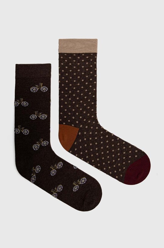 Skarpetki bawełniane męskie w rowery (2-pack) kolor multicolor skarpetki długie multicolor RW23.LGM822