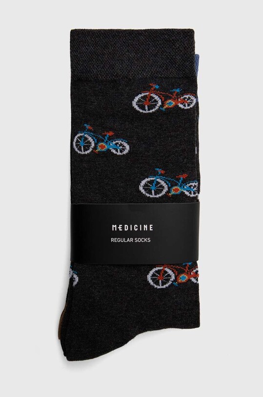 Oblečenie Bavlnené ponožky pánske s bicyklami (2-pack) viac farieb RW23.LGM824 viacfarebná