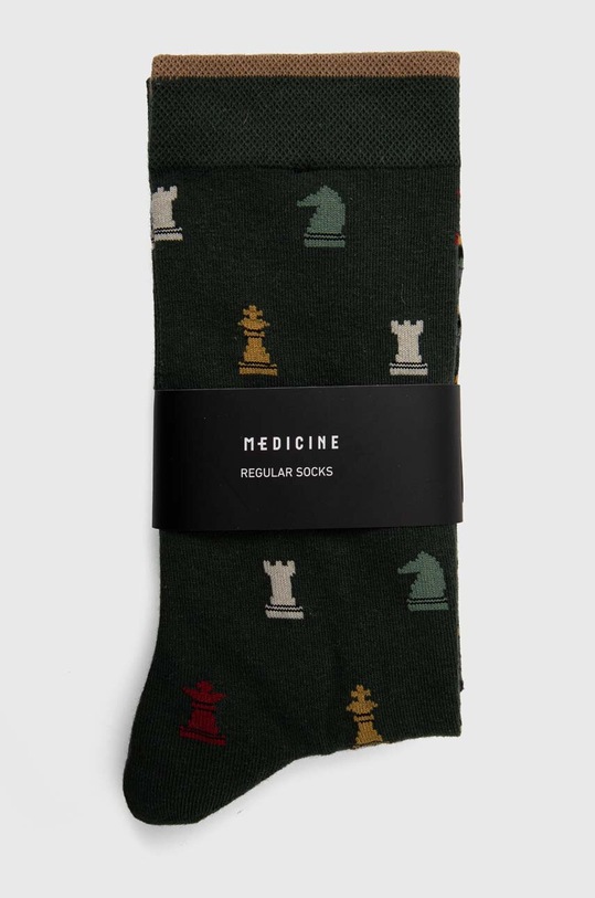 Odzież Skarpetki bawełniane męskie w szachy (2-pack) kolor multicolor RW23.LGM827 multicolor