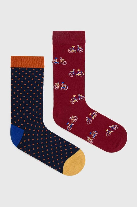 Skarpetki bawełniane męskie w rowery (2-pack) kolor multicolor skarpetki długie multicolor RW23.LGM830