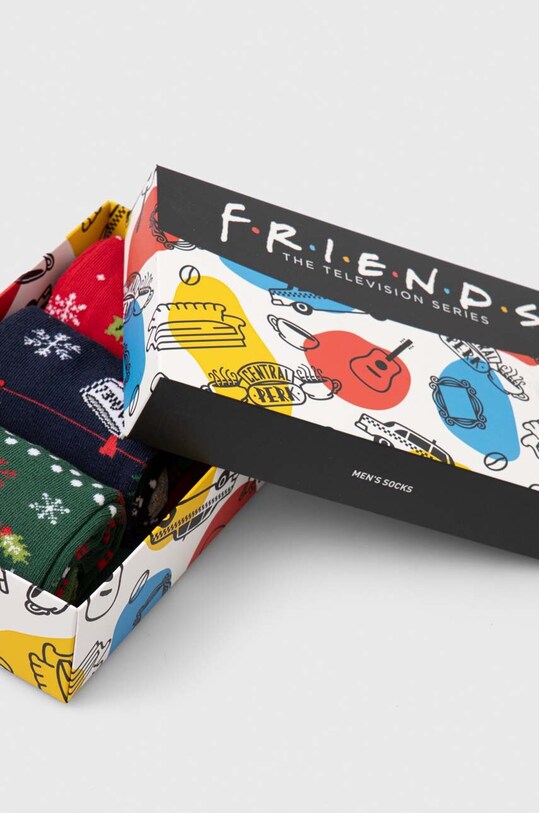 Odzież Skarpetki męskie świąteczne Friends (3-pack) kolor multicolor RW23.LGM952 multicolor