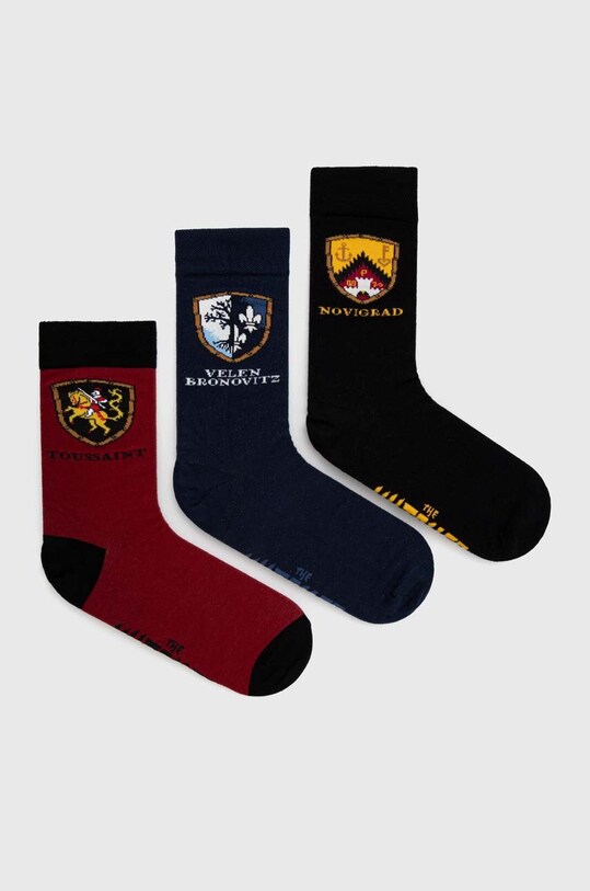 Skarpetki bawełniane męskie z kolekcji The Witcher x Medicine (3-pack) kolor multicolor skarpetki długie multicolor RW23.LGM953