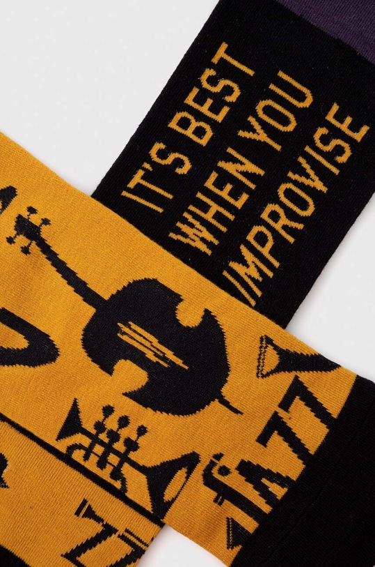 Bavlnené ponožky pánske s hudobným vzorom (2-pack) viac farieb RW23.LGMA07 viacfarebná RW23