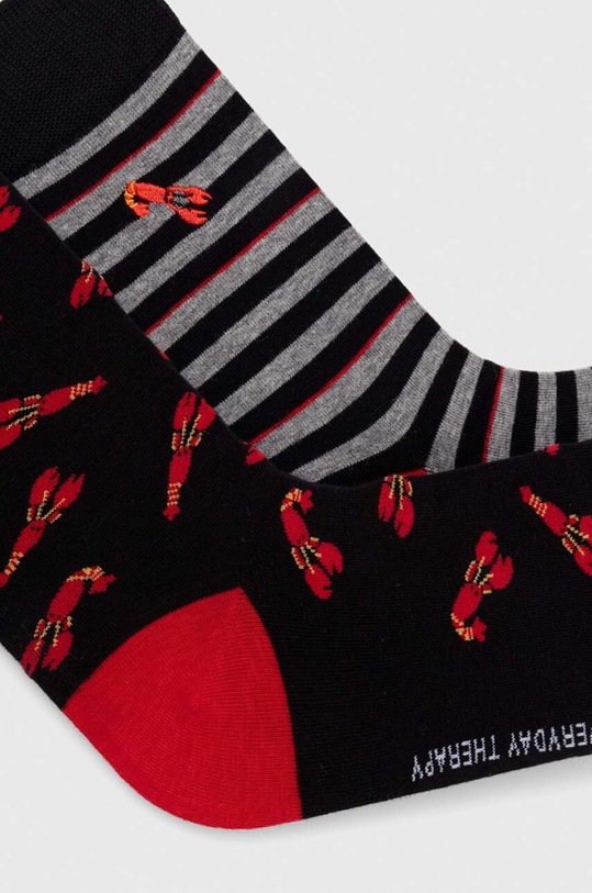 Skarpetki bawełniane męskie w raki (2-pack) kolor multicolor RW23.LGMB03 multicolor RW23