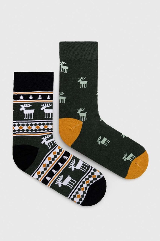 Bavlněné ponožky pánské vánoční (2-pack) více barev dlouhé ponožky vícebarevná RW23.LGMB07