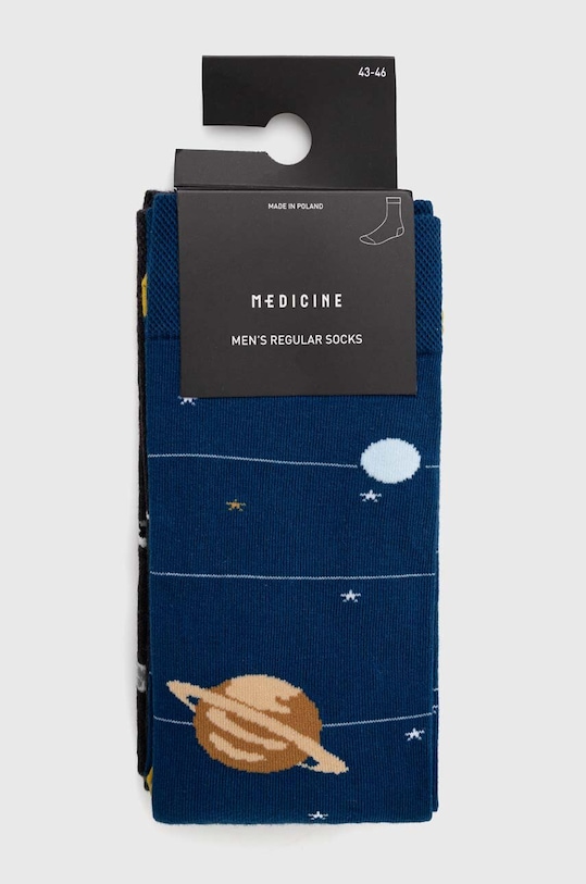 Oblečení Bavlněné ponožky pánské se vzorem - vesmír (2-pack) více barev RW23.LGMB17 vícebarevná