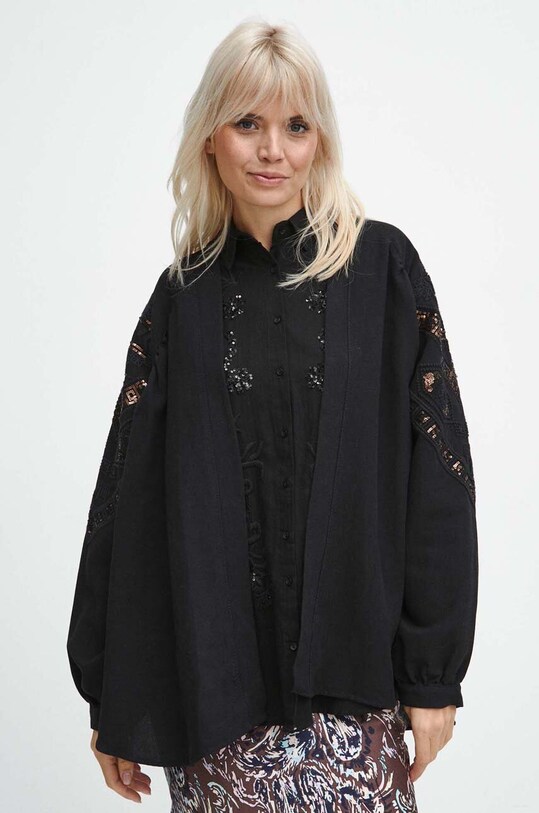 Odzież Medicine kimono bawełniane RW23.NDD870 czarny