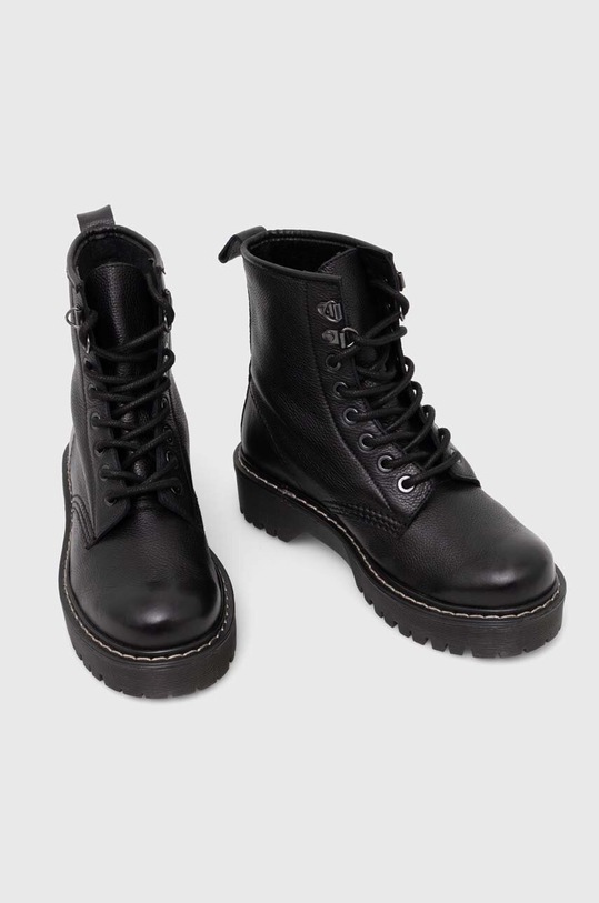 Botki skórzane damskie kolor czarny RW23.OBD601 czarny RW23