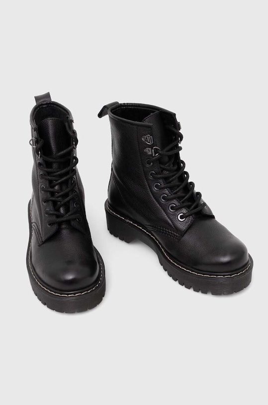 Botki skórzane damskie kolor czarny RW23.OBD601 czarny RW23