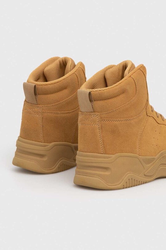 Obuwie Sneakersy męskie zamszowe kolor żółty RW23.OBM204 żółty