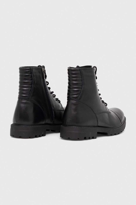 Buty wysokie męskie skórzane kolor czarny czarny RW23.OBM405
