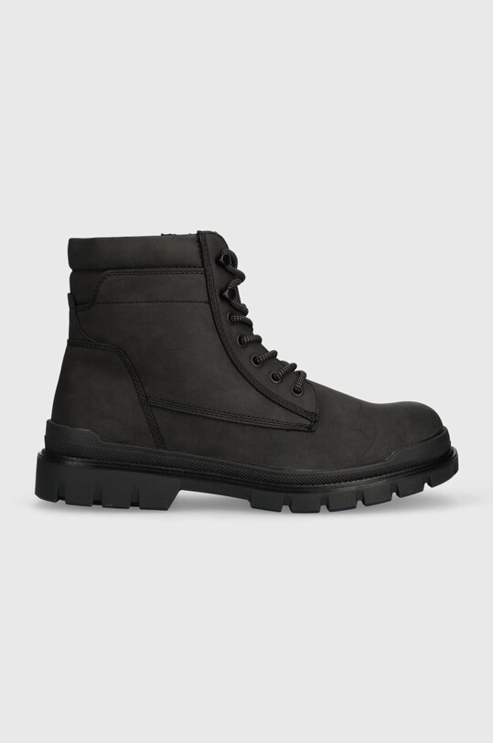 Buty wysokie męskie kolor czarny casual czarny RW23.OBM503