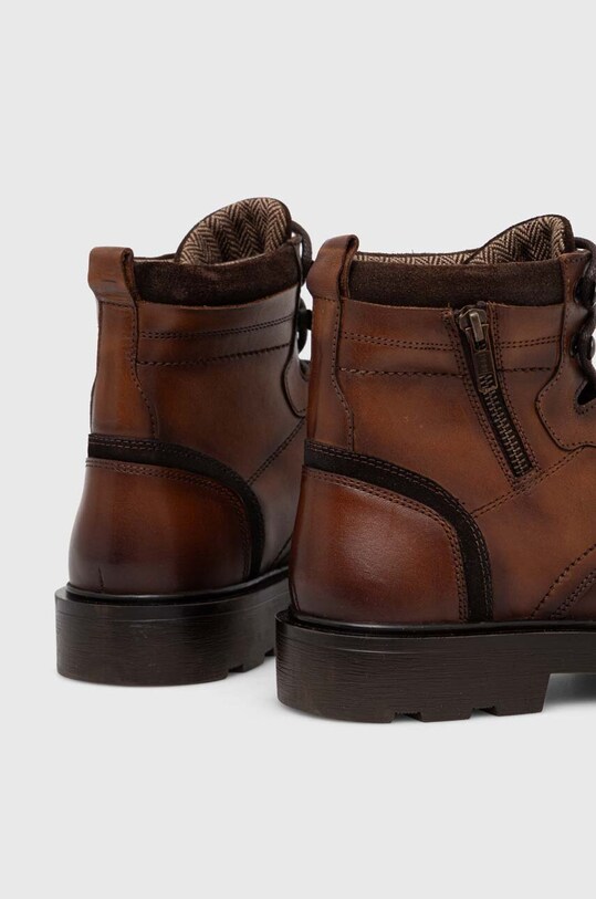 Obuwie Buty skórzane męskie wysokie kolor brązowy RW23.OBM603 brązowy