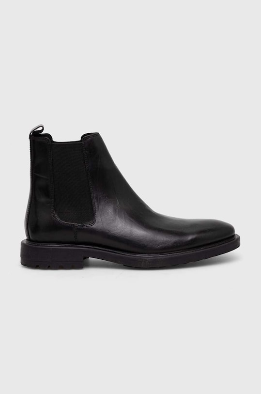 Półbuty męskie skórzane kolor czarny casual czarny RW23.OBM605