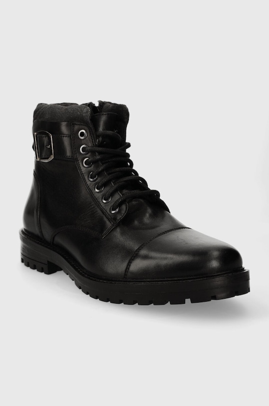 Buty wysokie męskie skórzane kolor czarny RW23.OBM606 czarny RW23
