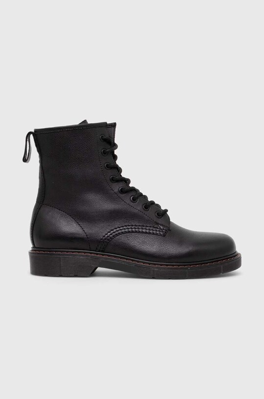 Buty wysokie męskie skórzane kolor czarny nieocieplane czarny RW23.OBM608