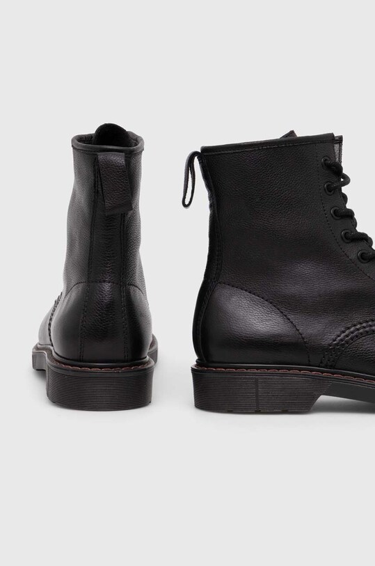 Buty wysokie męskie skórzane kolor czarny czarny RW23.OBM608