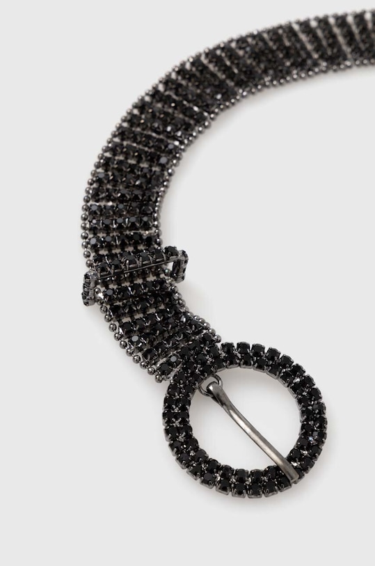 Opasok dámsky kovový čierna farba čierna RW23.PAD901