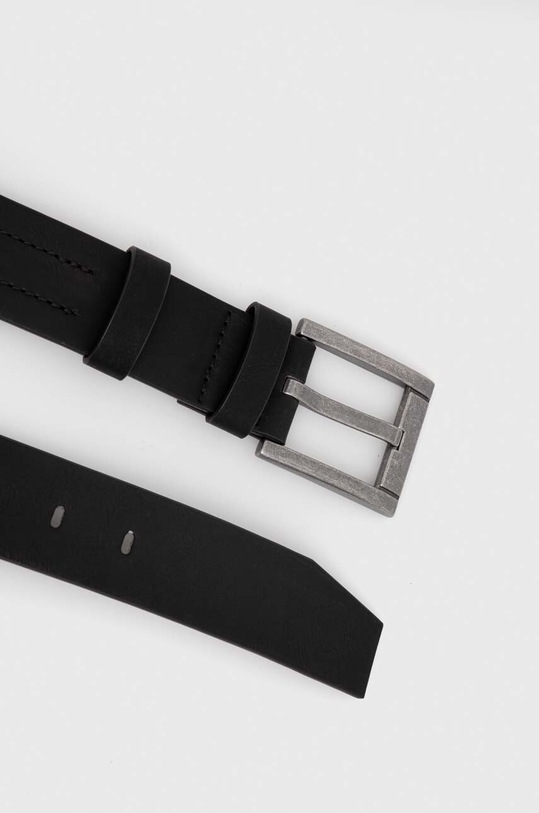 Pasek męski ze skóry ekologicznej kolor czarny RW23.PAM500 czarny RW23