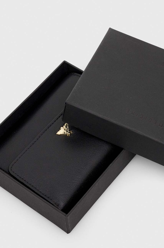 Kožená peněženka dámská jednobarevná černá barva RW23.PFD902 černá