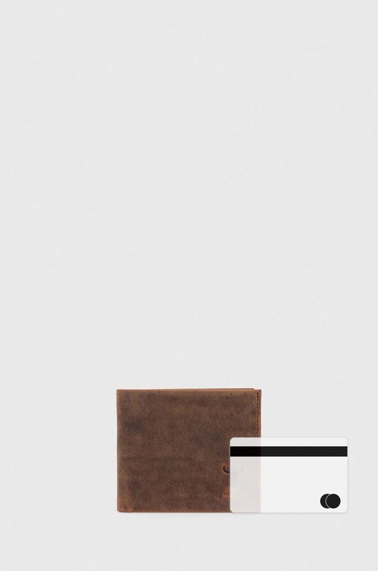 Kožená peněženka hnědá barva RW23.PFM900 hnědá