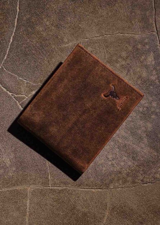 Kožená peněženka hnědá barva hladký hnědá RW23.PFM900