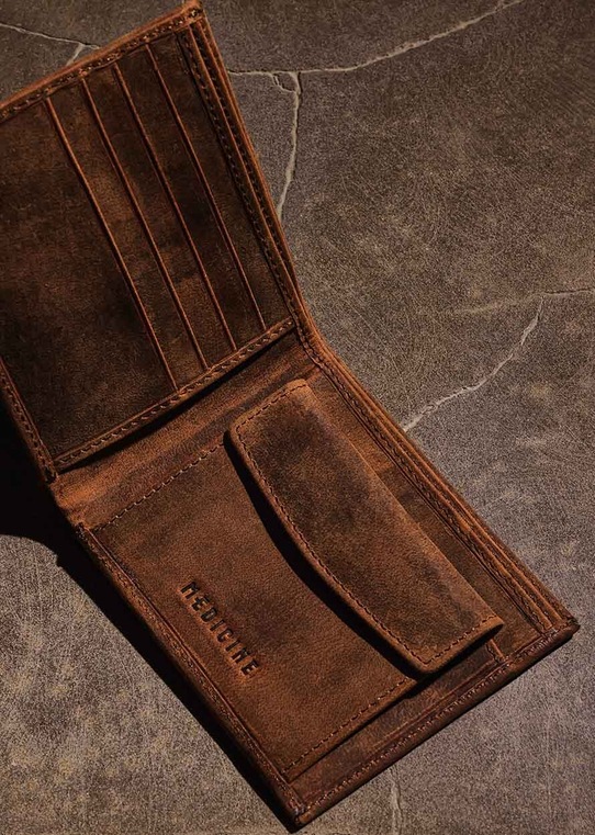 Kožená peněženka hnědá barva RW23.PFM900 hnědá RW23