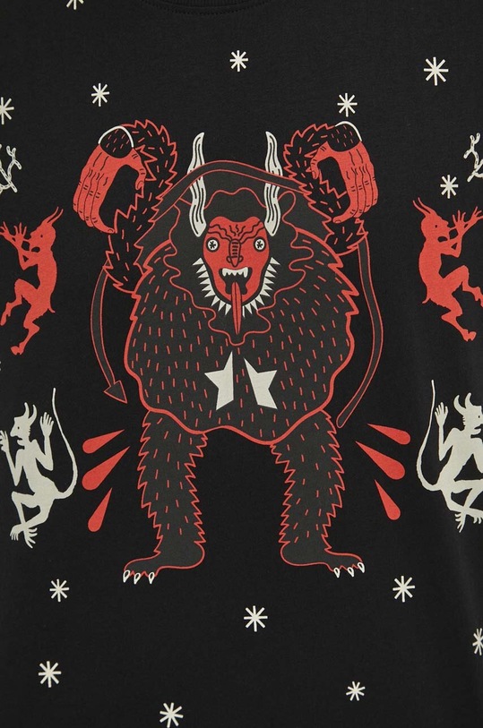 Bavlnené pyžamo pánske so vzorom čierna farba RW23.PJMA11