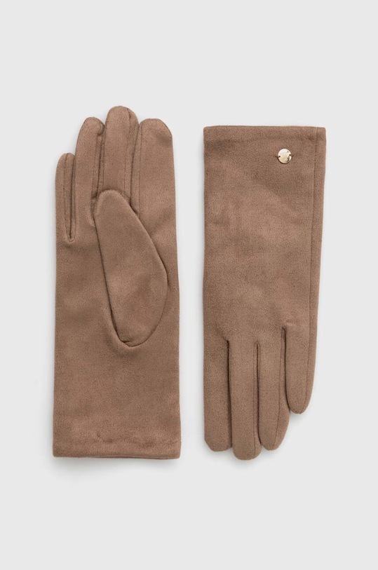 Rukavice dámske béžová farba imitácia semišu béžová RW23.RED800