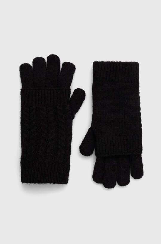 Rękawiczki damskie z dzianiny kolor czarny pozostałe czarny RW23.RED801